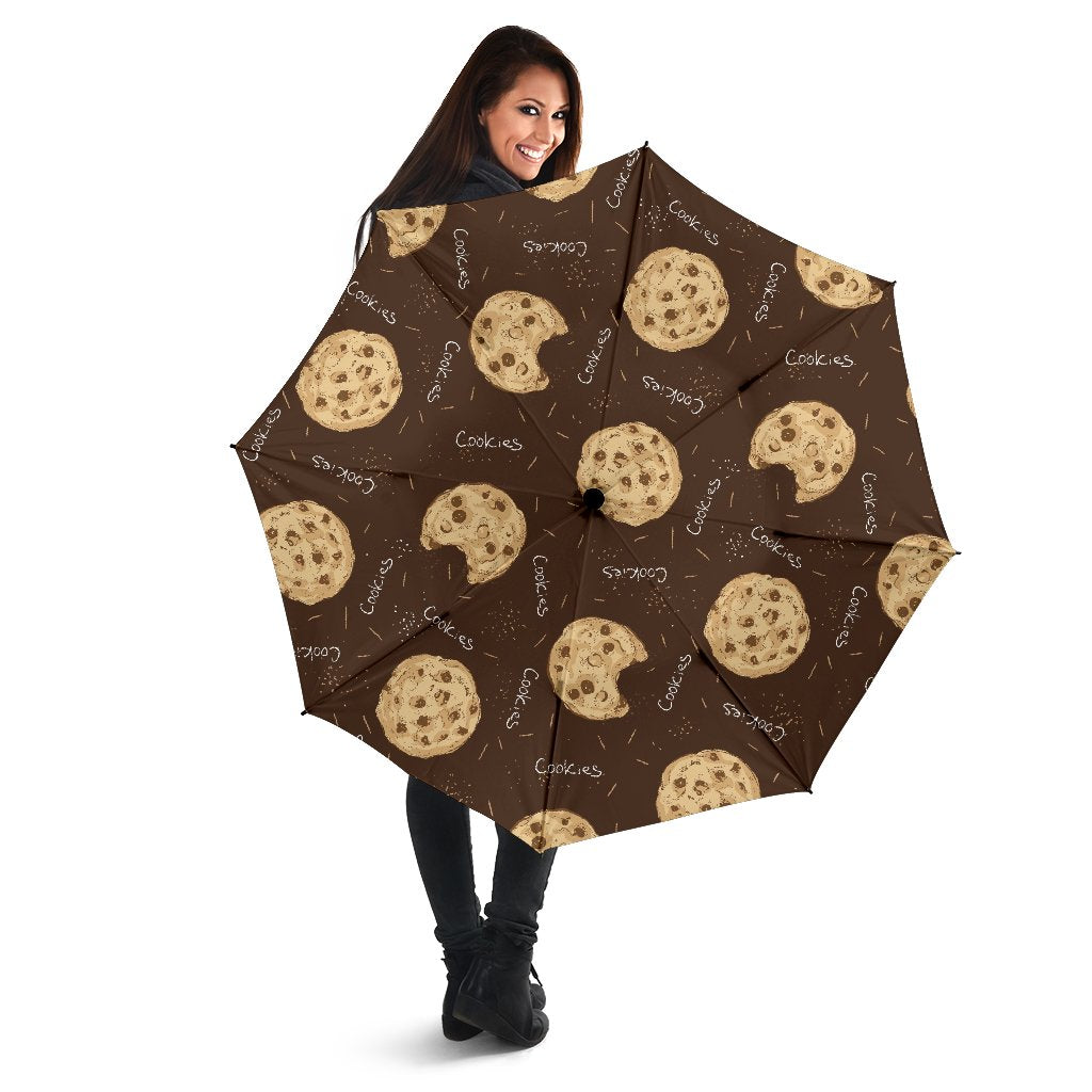 Cookie Pattern Print Automatic Foldable Umbrella-grizzshop