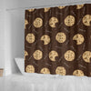 Cookie Pattern Print Bathroom Shower Curtain-grizzshop