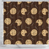 Cookie Pattern Print Bathroom Shower Curtain-grizzshop