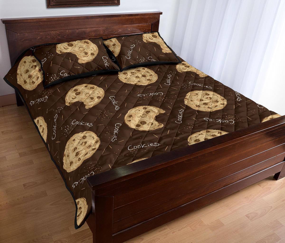 Cookie Pattern Print Bed Set Quilt-grizzshop