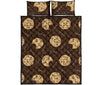 Cookie Pattern Print Bed Set Quilt-grizzshop