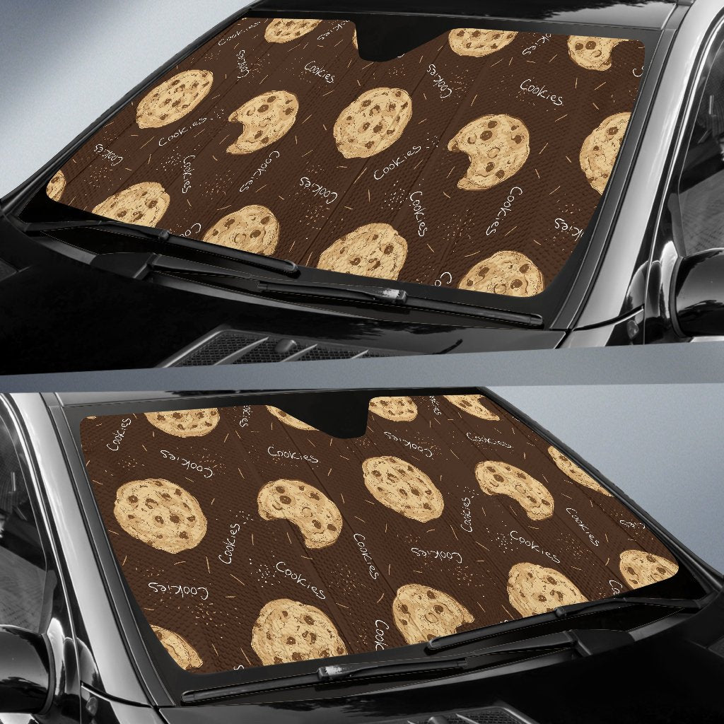 Cookie Pattern Print Car Sun Shade-grizzshop