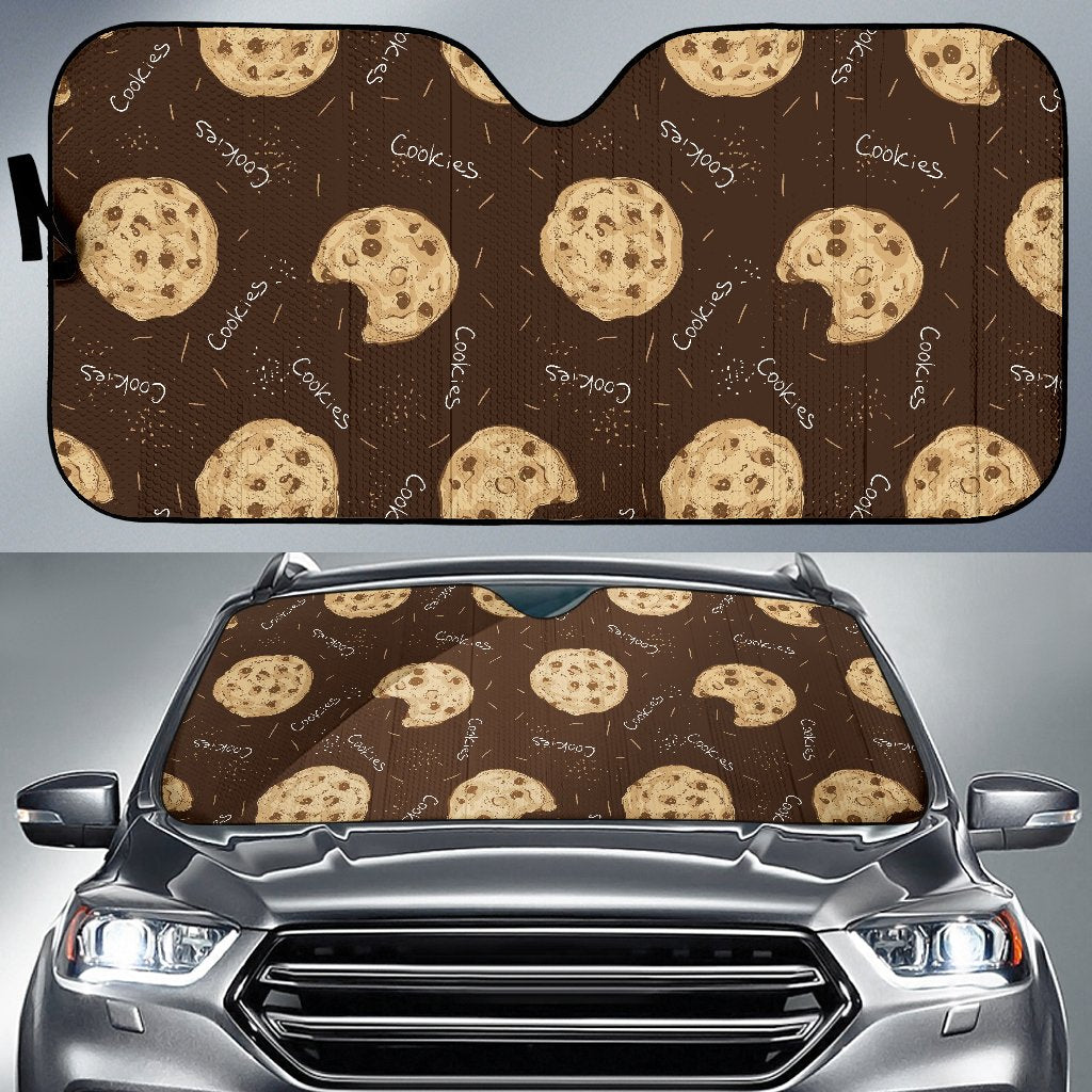 Cookie Pattern Print Car Sun Shade-grizzshop