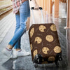 Cookie Pattern Print Luggage Cover Protector-grizzshop