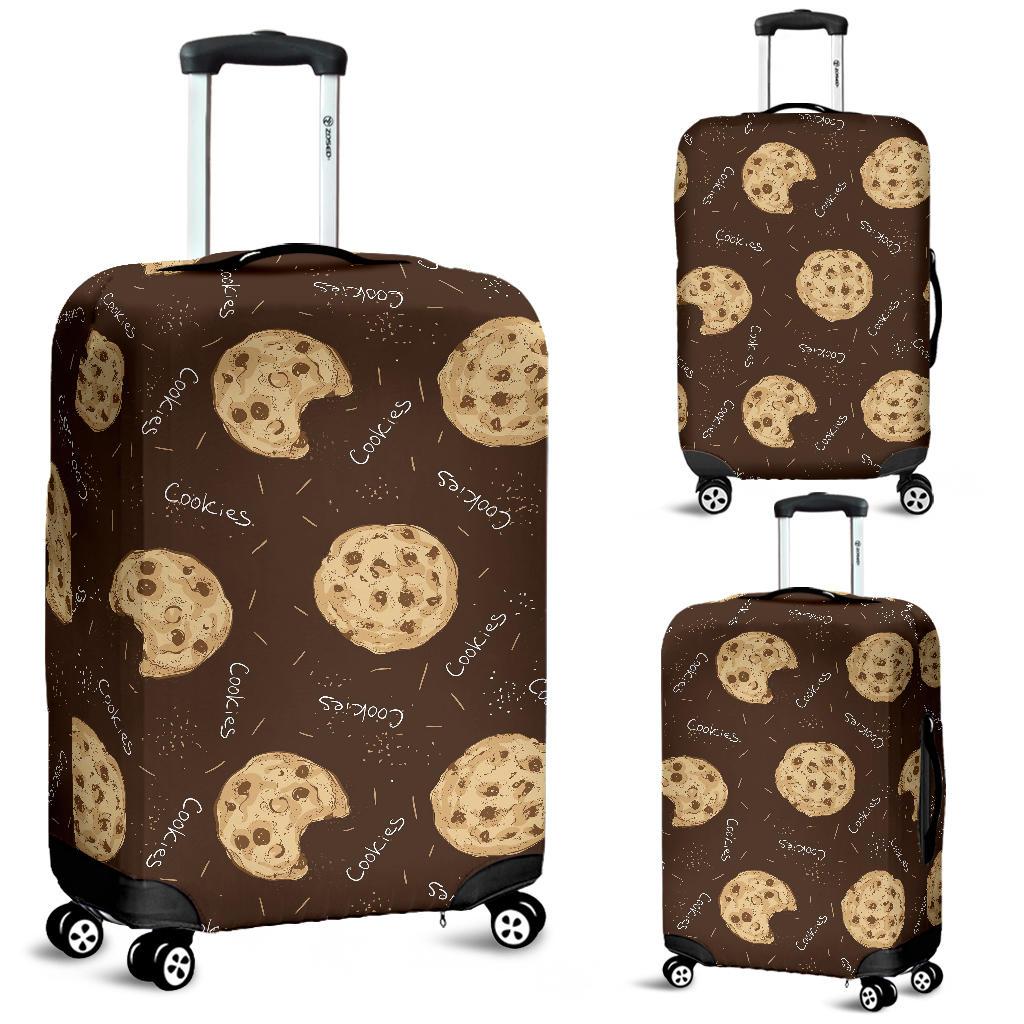 Cookie Pattern Print Luggage Cover Protector-grizzshop