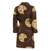 Cookie Pattern Print Men Long Robe-grizzshop