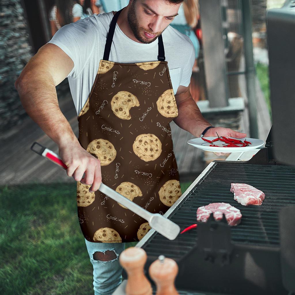 Cookie Pattern Print Men's Apron-grizzshop