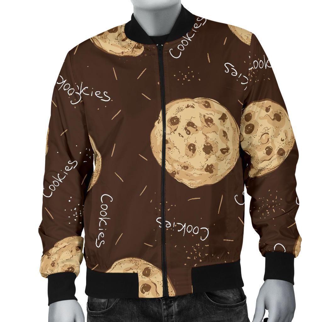 Cookie Pattern Print Men's Bomber Jacket-grizzshop
