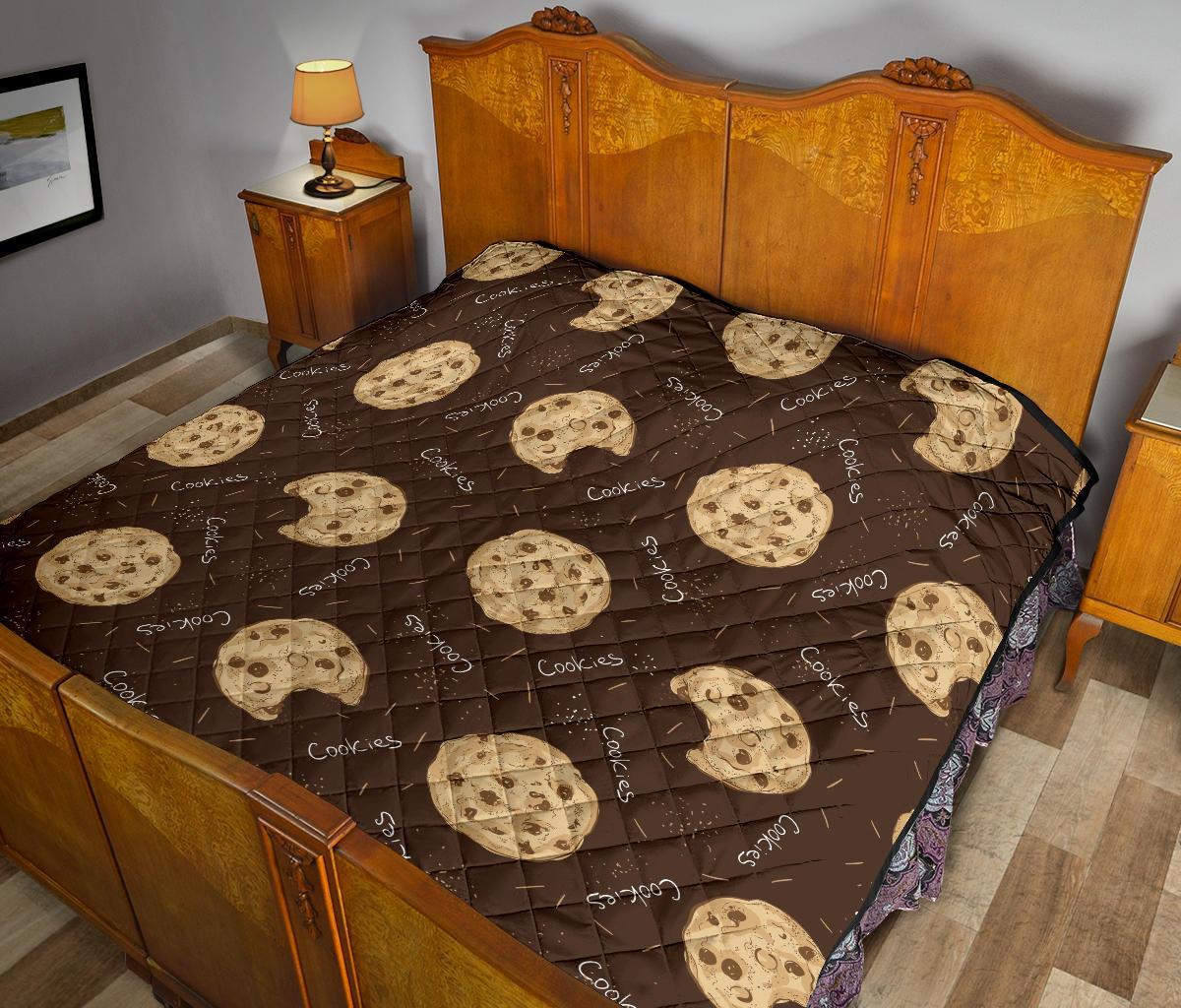 Cookie Pattern Print Quilt-grizzshop