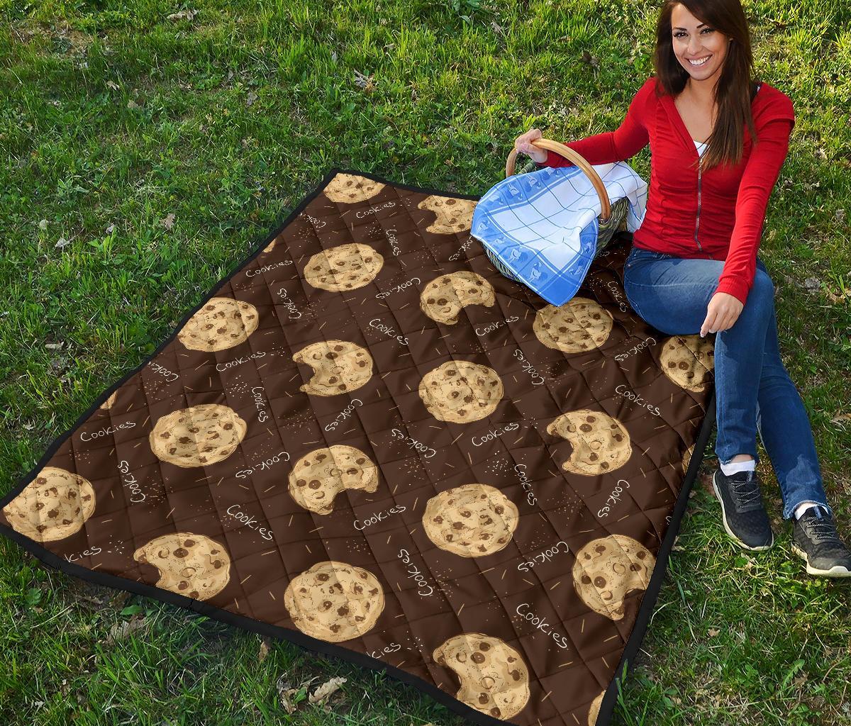 Cookie Pattern Print Quilt-grizzshop