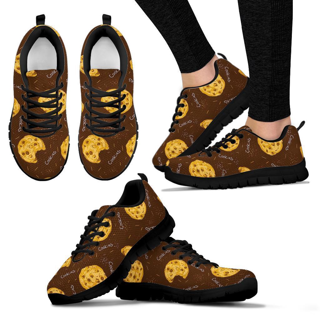 Cookie Pattern Print Sneaker Shoes For Men Women-grizzshop