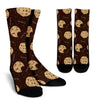 Cookie Pattern Print Unisex Crew Socks-grizzshop