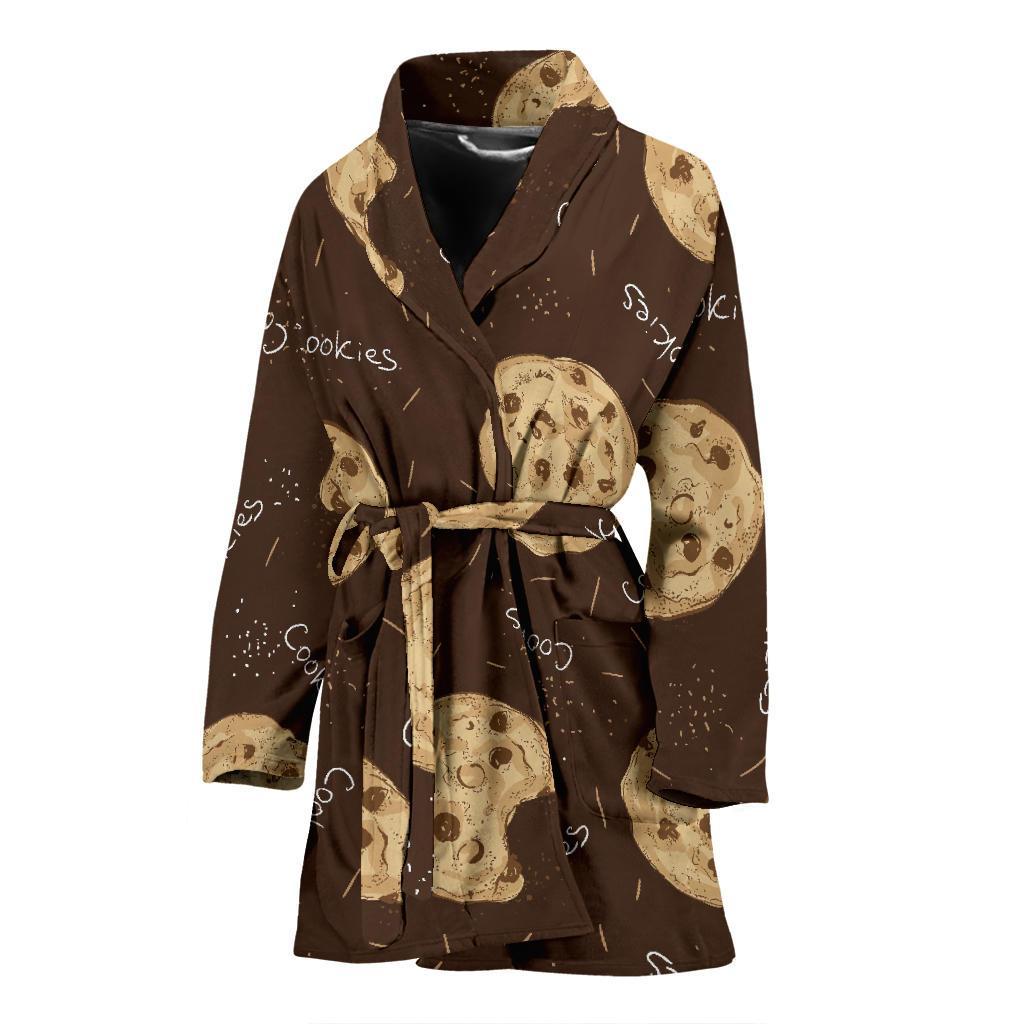 Cookie Pattern Print Women Long Robe-grizzshop