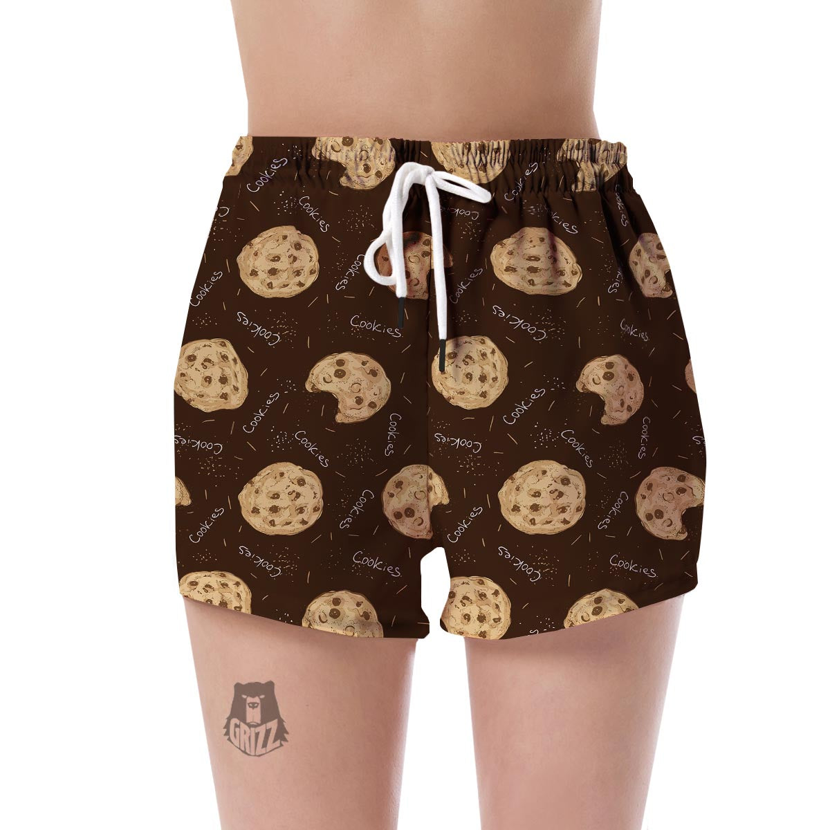 Cookie Pattern Print Women's Shorts-grizzshop