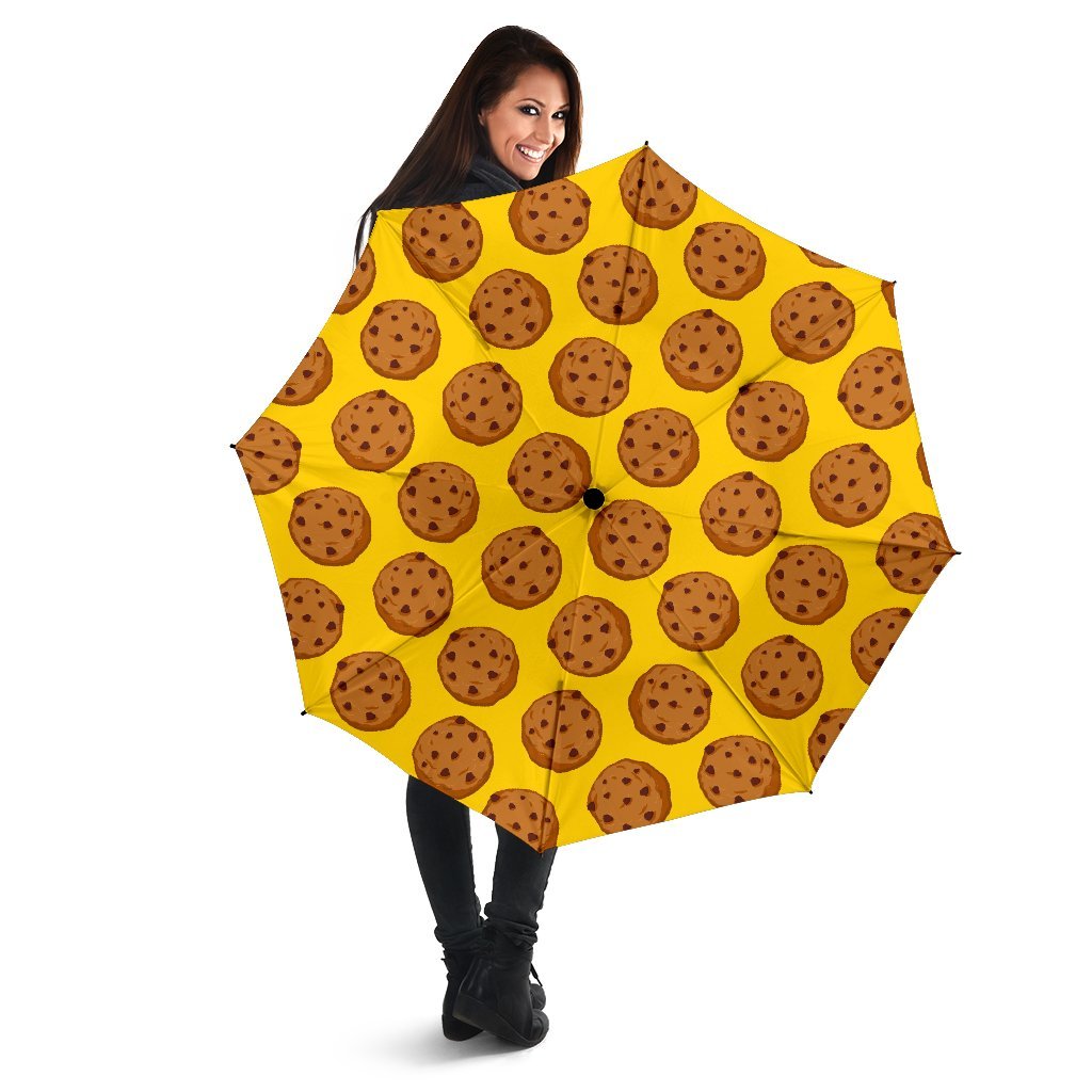 Cookie Print Pattern Automatic Foldable Umbrella-grizzshop