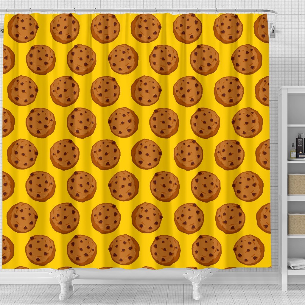 Cookie Print Pattern Bathroom Shower Curtain-grizzshop