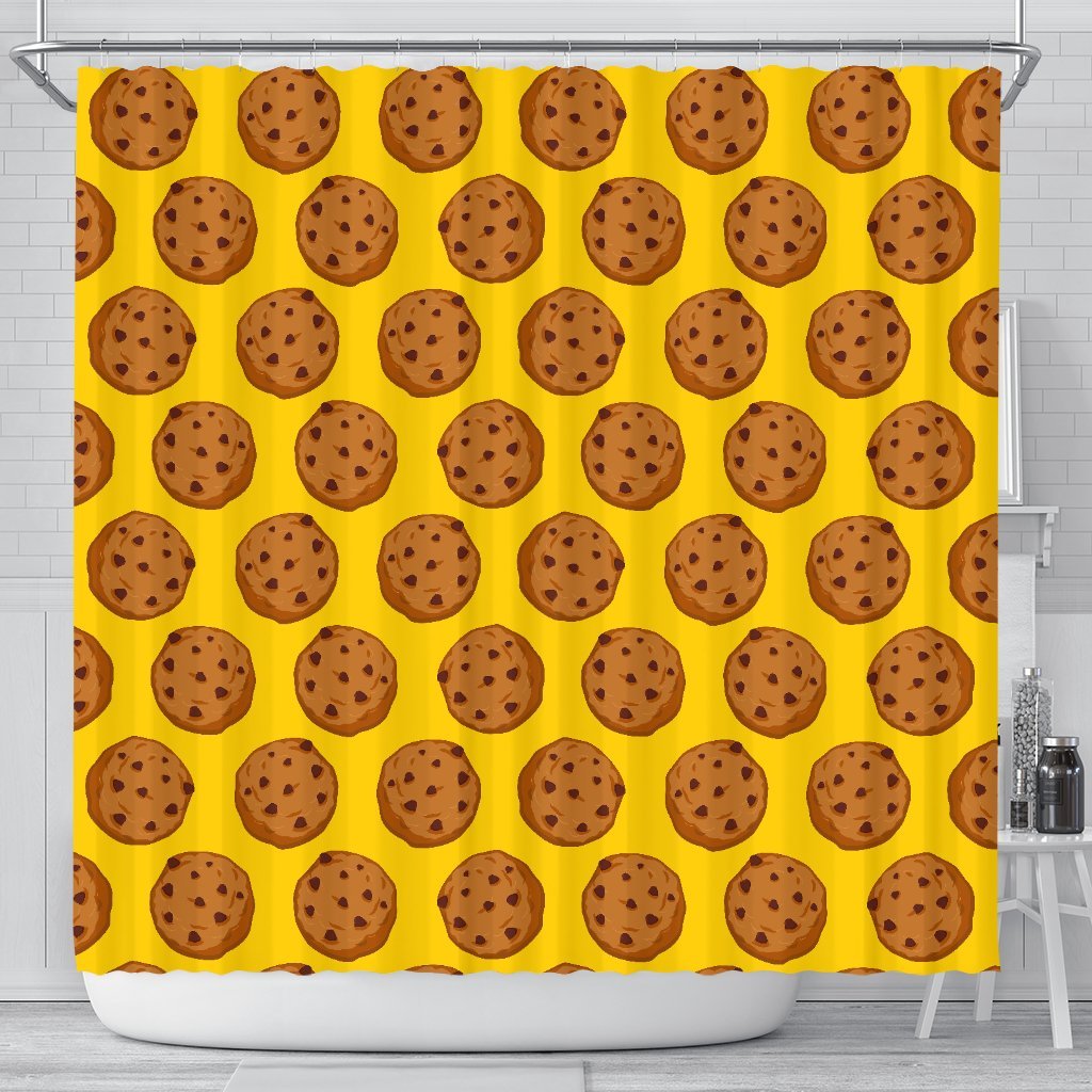 Cookie Print Pattern Bathroom Shower Curtain-grizzshop