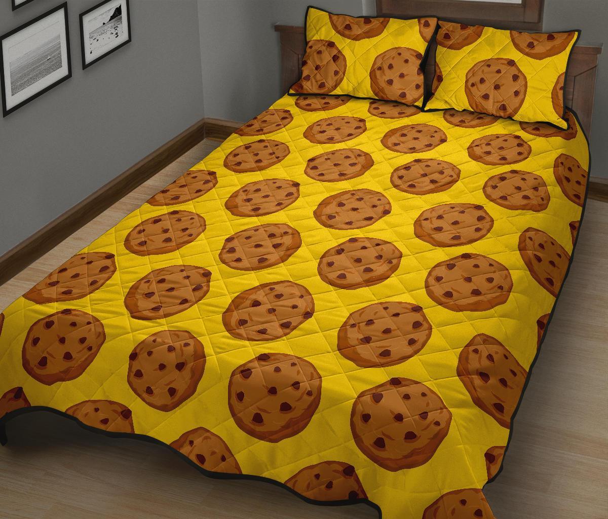 Cookie Print Pattern Bed Set Quilt-grizzshop