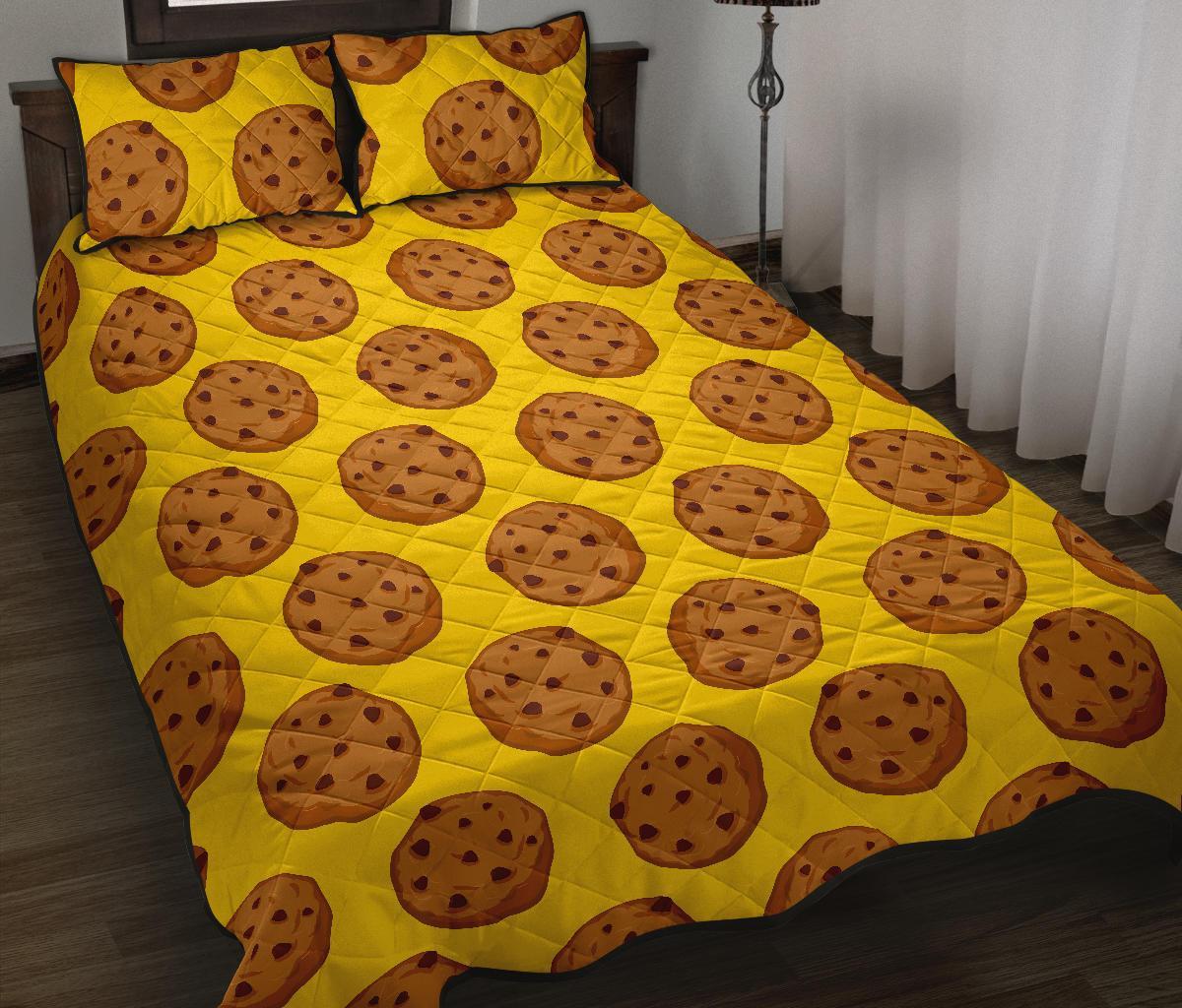 Cookie Print Pattern Bed Set Quilt-grizzshop