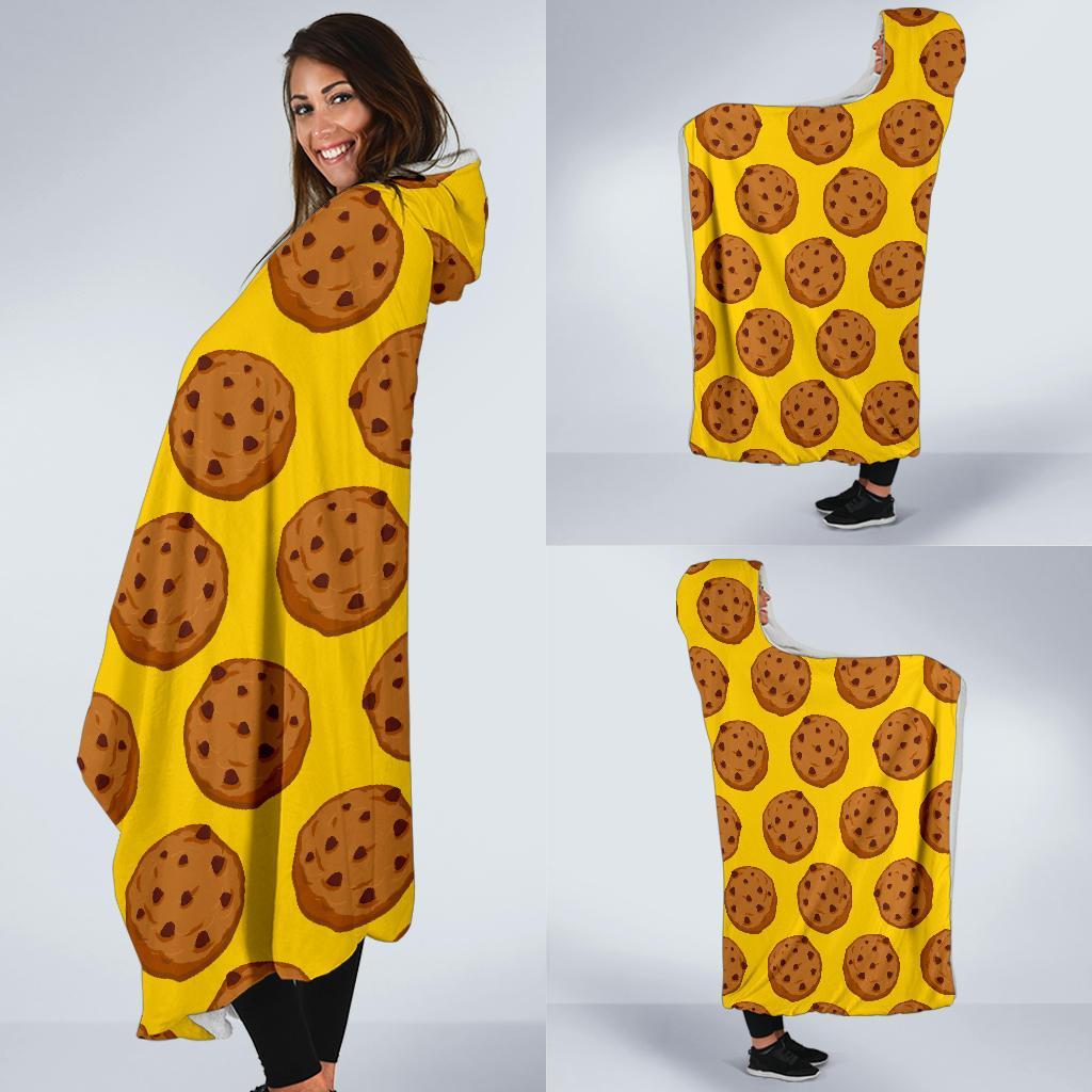 Cookie Print Pattern Hooded Blanket-grizzshop