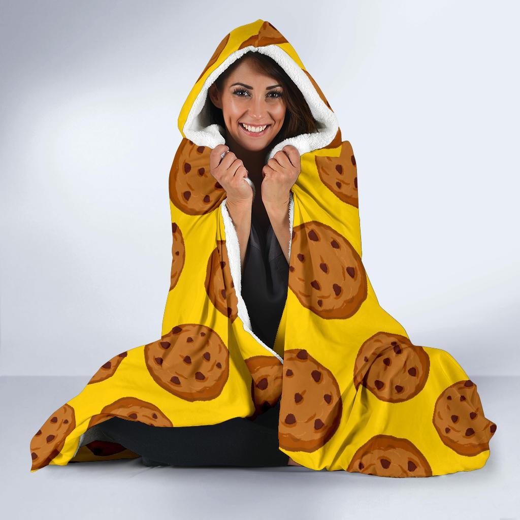 Cookie Print Pattern Hooded Blanket-grizzshop