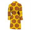 Cookie Print Pattern Men Long Robe-grizzshop