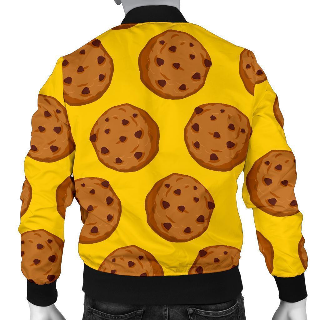 Cookie Print Pattern Men's Bomber Jacket-grizzshop