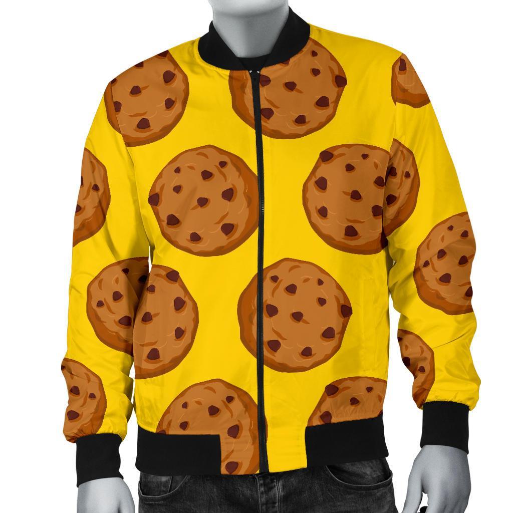 Cookie Print Pattern Men's Bomber Jacket-grizzshop