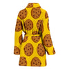 Cookie Print Pattern Women Long Robe-grizzshop