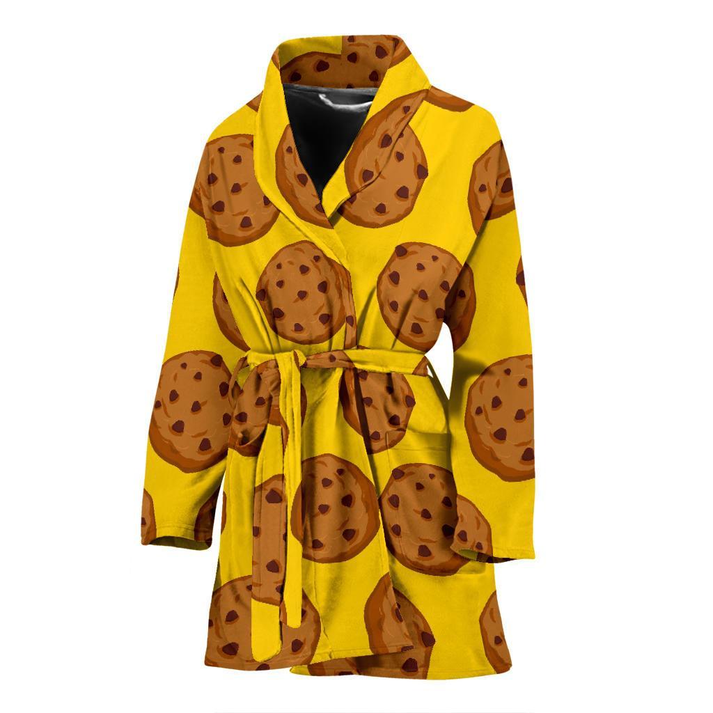 Cookie Print Pattern Women Long Robe-grizzshop