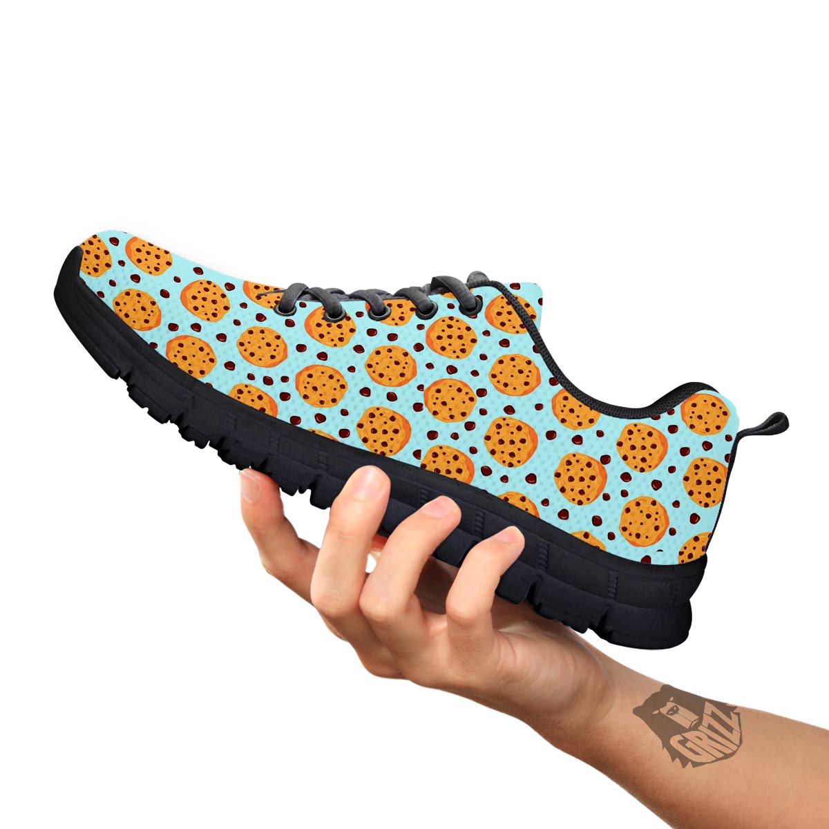 Cookie Sweet Print Pattern Black Sneaker-grizzshop