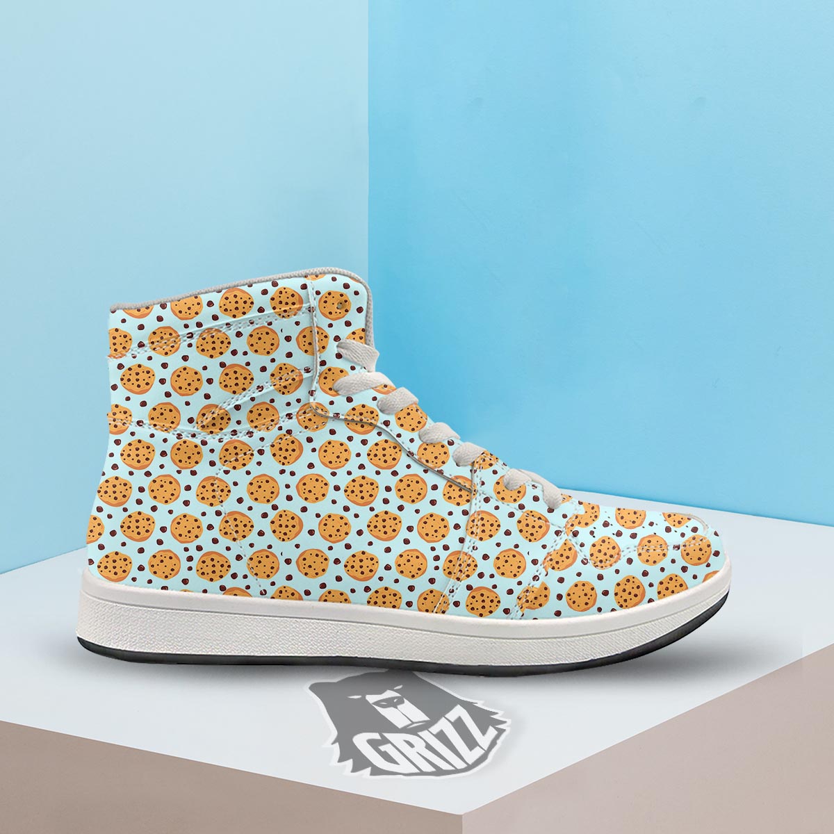 Cookie Sweet Print Pattern High Top Sneakers-grizzshop