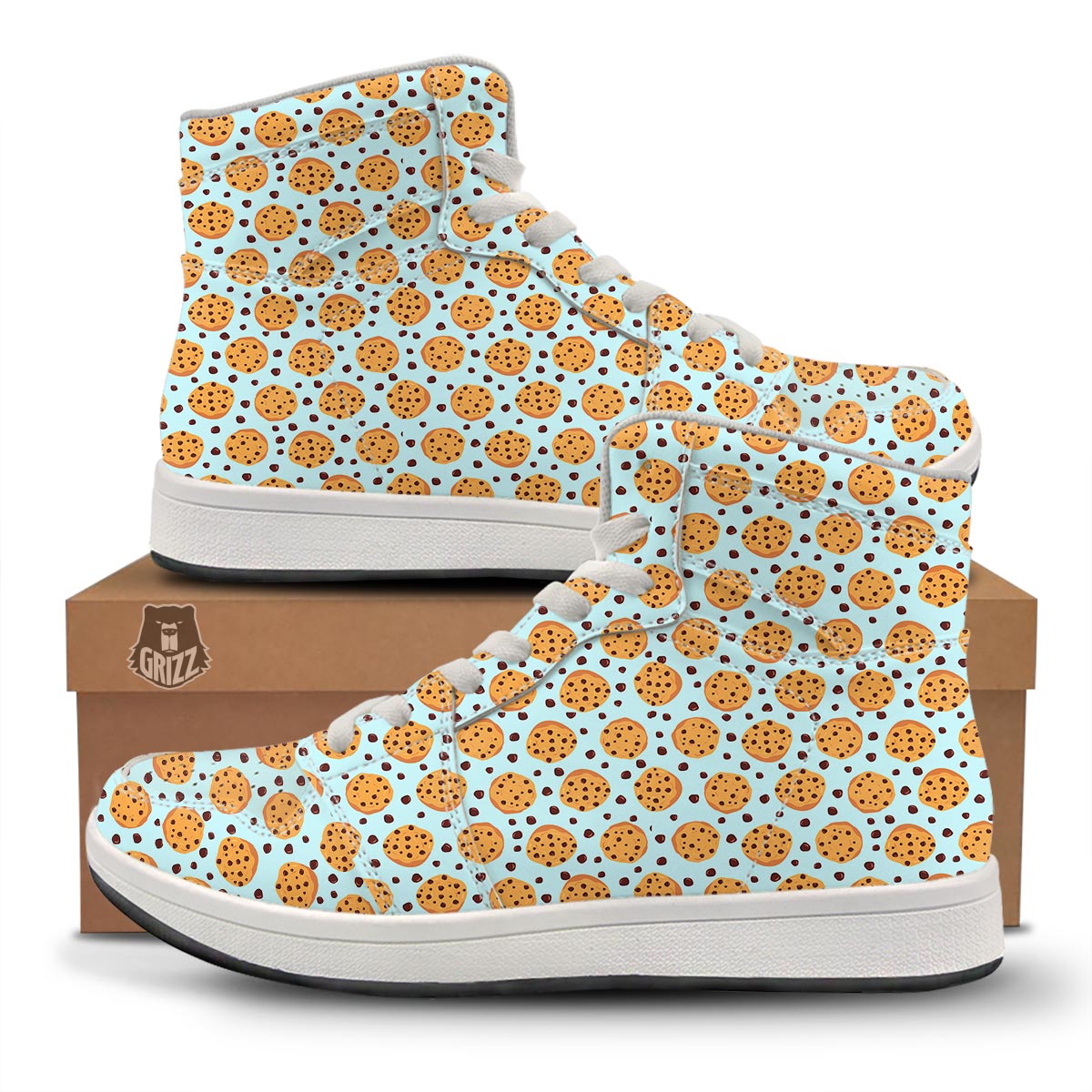 Cookie Sweet Print Pattern High Top Sneakers-grizzshop