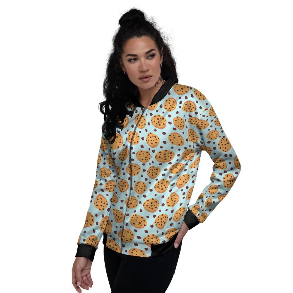 Cookie Sweet Print Pattern Women's Bomber Jacket-grizzshop