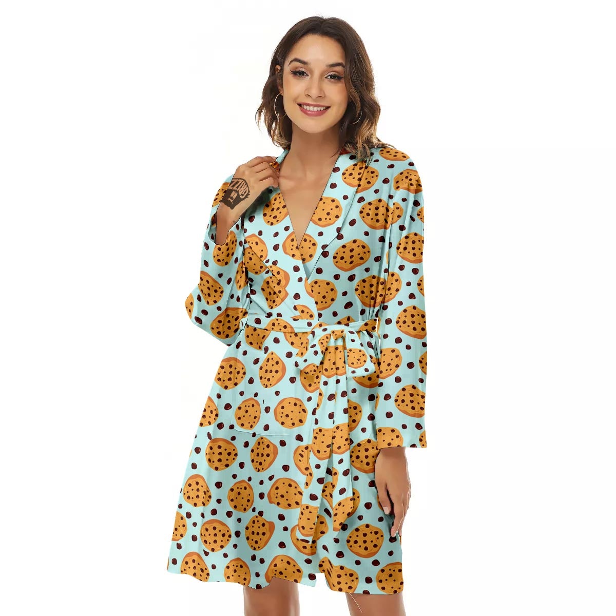 Cookie Sweet Print Pattern Women's Robe-grizzshop