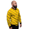 Cookie Yellow Print Pattern Men's Bomber Jacket-grizzshop