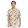 Cookies And Milk Print Pattern Men's Short Sleeve Shirts-grizzshop