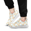 Cookies And Milk Print Pattern White Athletic Shoes-grizzshop