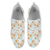 Cookies And Milk Print Pattern White Athletic Shoes-grizzshop