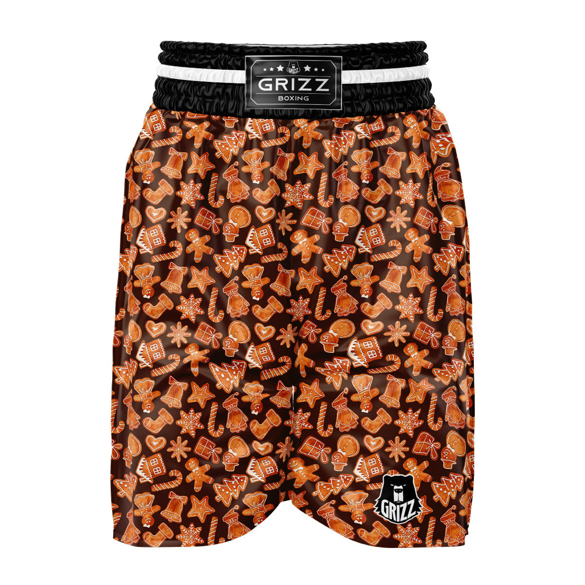 Cookies Gingerbread Print Pattern Boxing Shorts-grizzshop