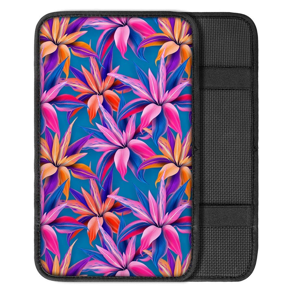 Cordyline Tropical Floral Print Car Console Cover-grizzshop