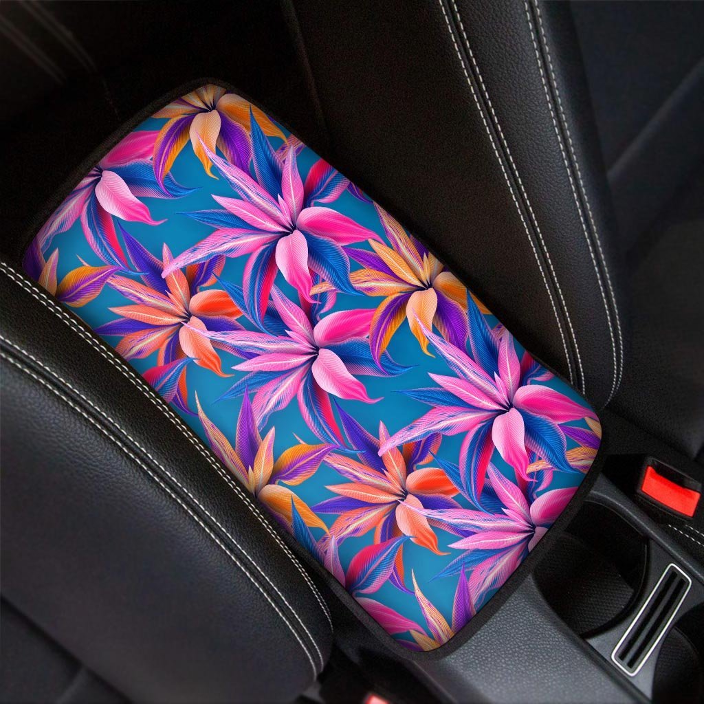 Cordyline Tropical Floral Print Car Console Cover-grizzshop