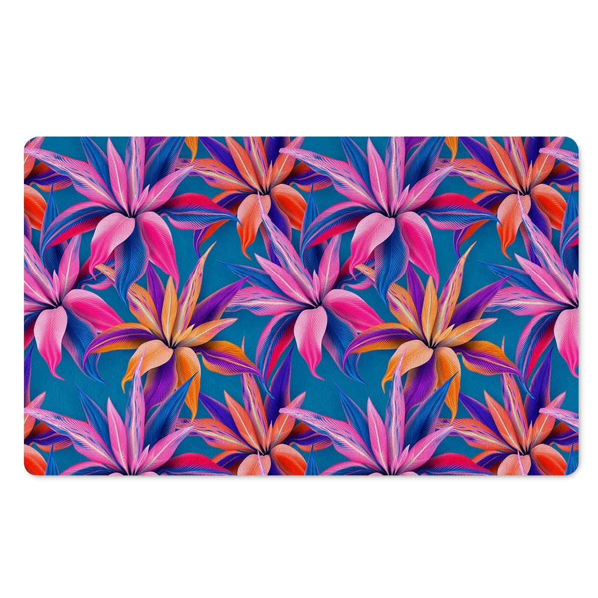 Cordyline Tropical Floral Print Door Mat-grizzshop