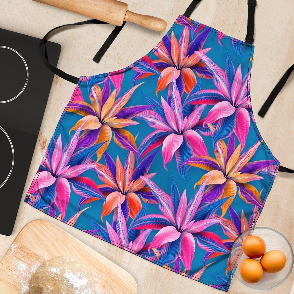 Cordyline Tropical Floral Print Women's Apron-grizzshop