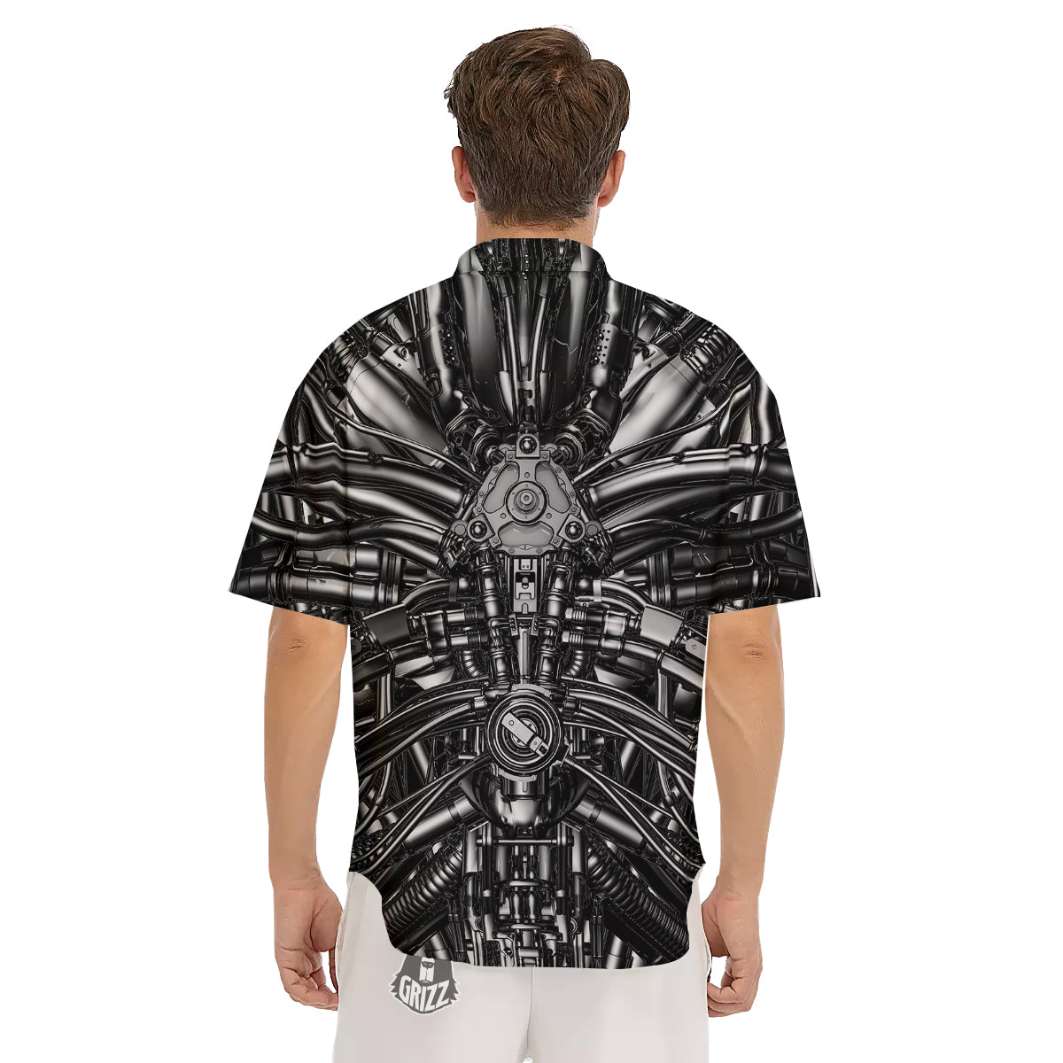 Core Of The Machine Print Men's Short Sleeve Shirts-grizzshop