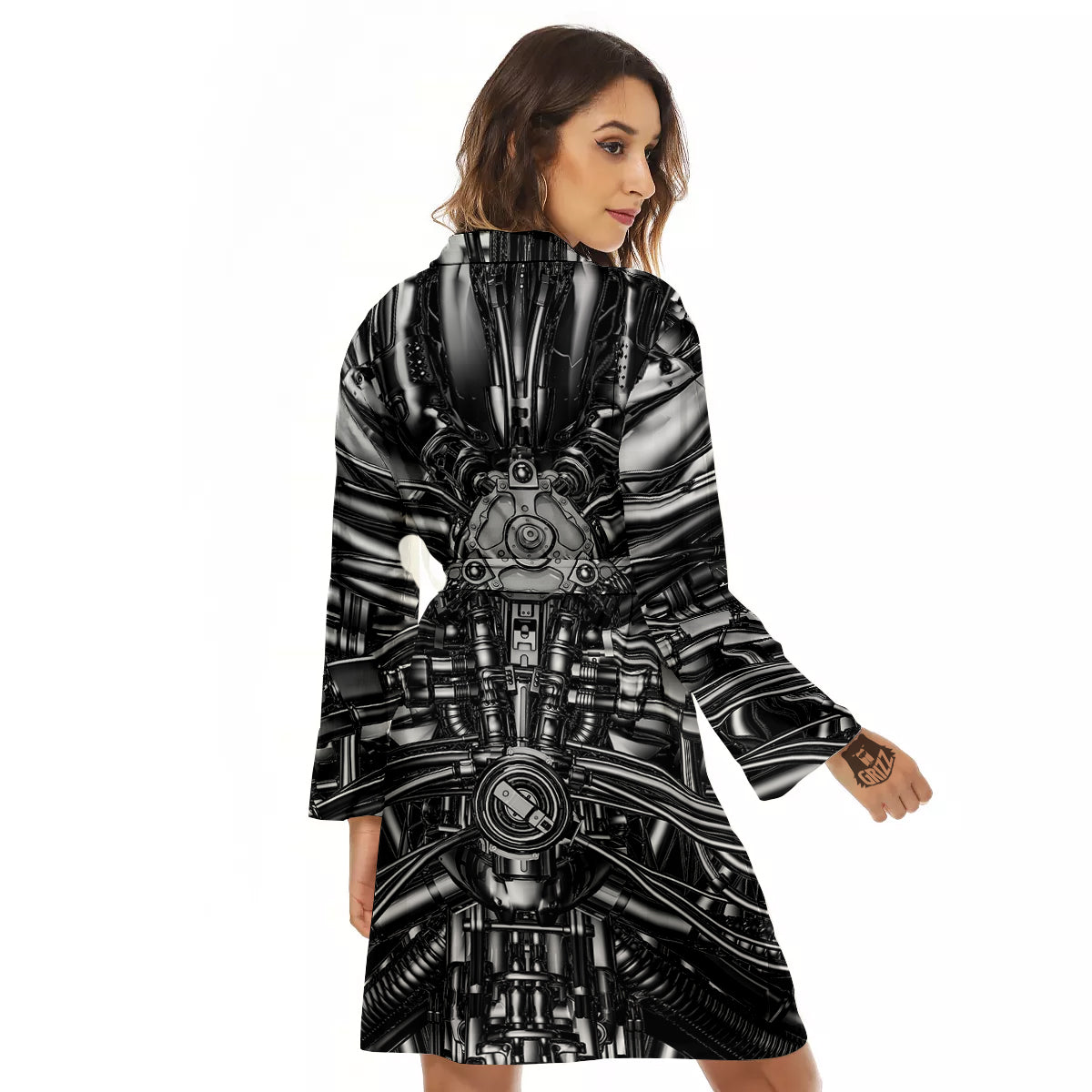 Core Of The Machine Print Women's Robe-grizzshop