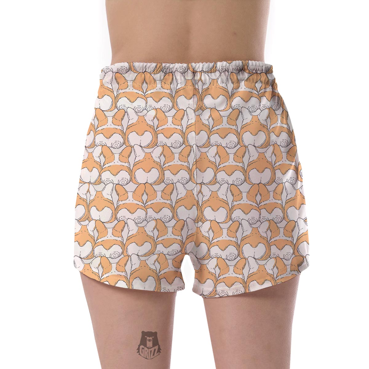 Corgi Butt Pattern Print Women's Shorts-grizzshop