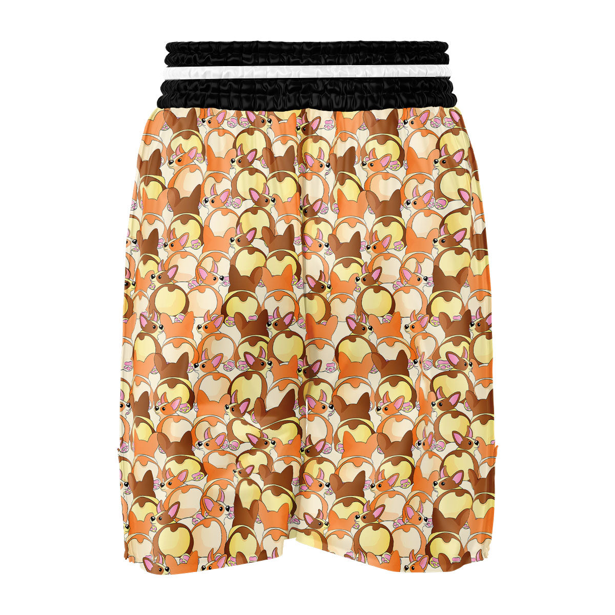 Corgi Butt Print Pattern Boxing Shorts-grizzshop