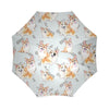 Corgi Gray Pastel Pattern Print Foldable Umbrella-grizzshop