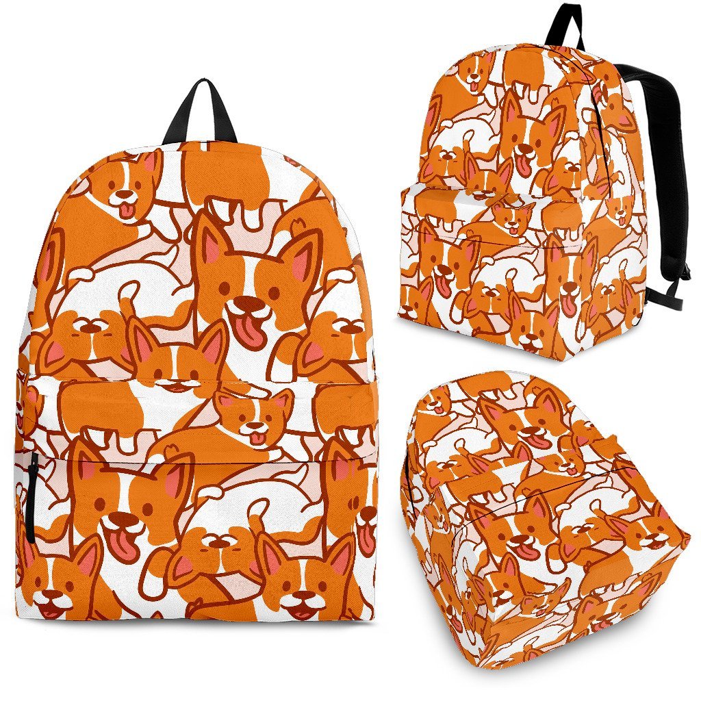 Corgi Multi Pattern Print Backpack-grizzshop